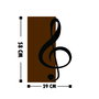 Wallity Treble Clef Escultura de pared en Nogal y Negro